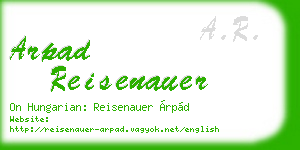 arpad reisenauer business card